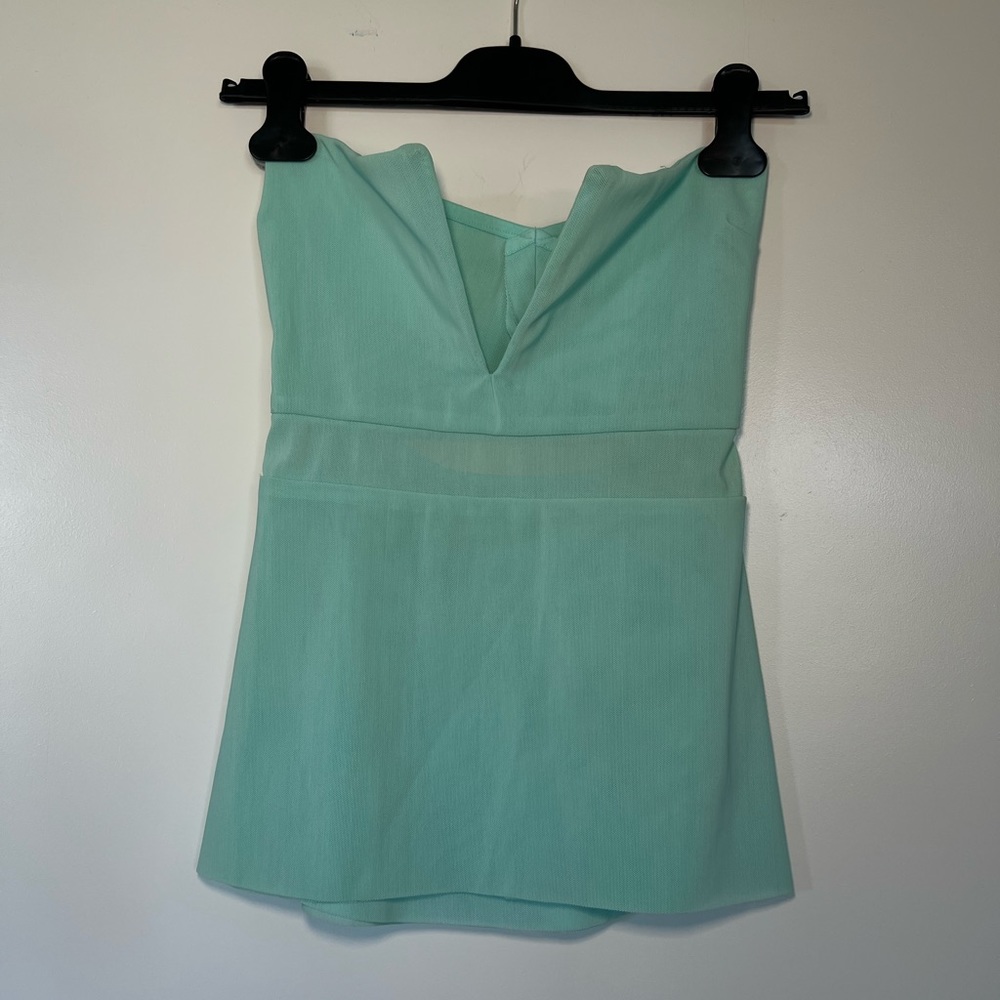Bec & Bridge deep V neck strapless top size XS